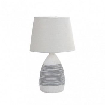 Distribuidor - Lâmpadas Diversas | Sobre Mesas Decoração | SOBREMESA CERAMICA SAX 1XE27 BLANCA PANT. BLANCA 42X25X25 CM Ref: 160671001